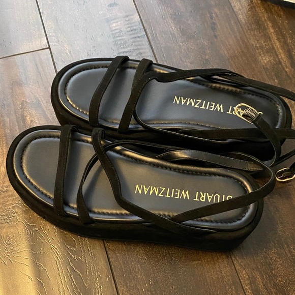 NWT Stuart Weitzman Summerlift Suede Flatform Sandal - Picture 1 of 2